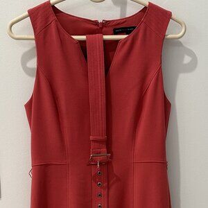 WHBM Lipstick Pink Flare Dress